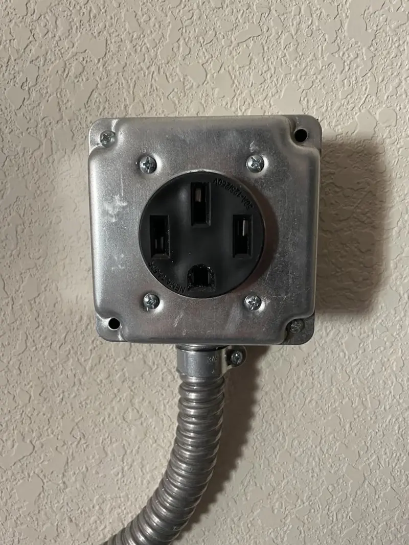 NEMA 14-50 outlet installed for Smart Home Electrical in Haskell