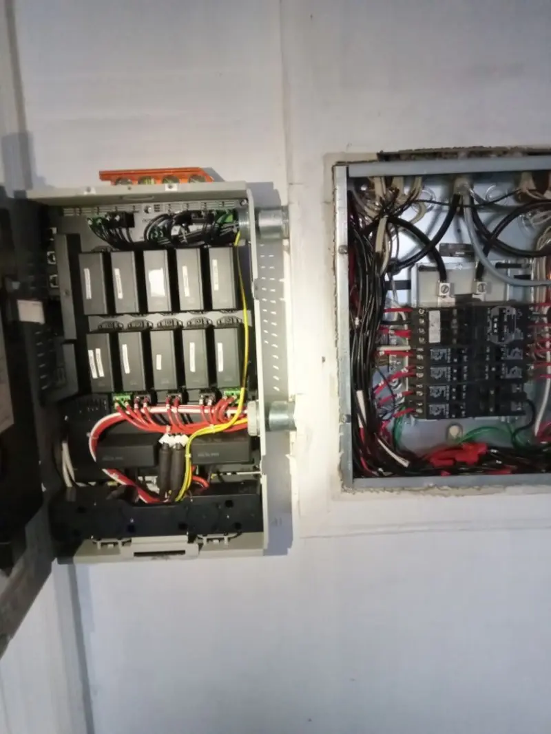 Electrical panel upgrade completed for Security Camera Wiring in Haskell